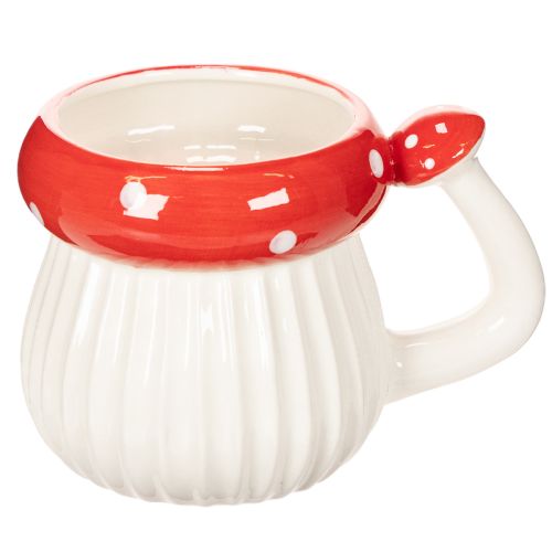 Tasse aus Keramik im Fliegenpilz-Design, 10 cm, rot-weiss online kaufen | Floristik24.ch