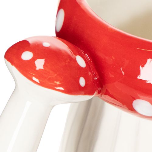Tasse aus Keramik im Fliegenpilz-Design, 10 cm, rot-weiss | Floristik24.ch