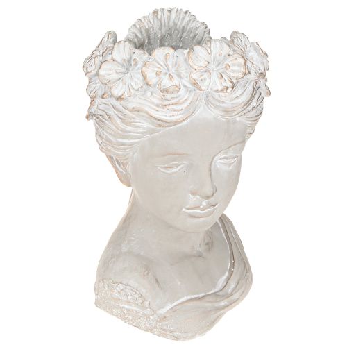 Artikel Pflanztopf Skulptur Frau Steinguss Antike Optik 21×17,5×33,5cm