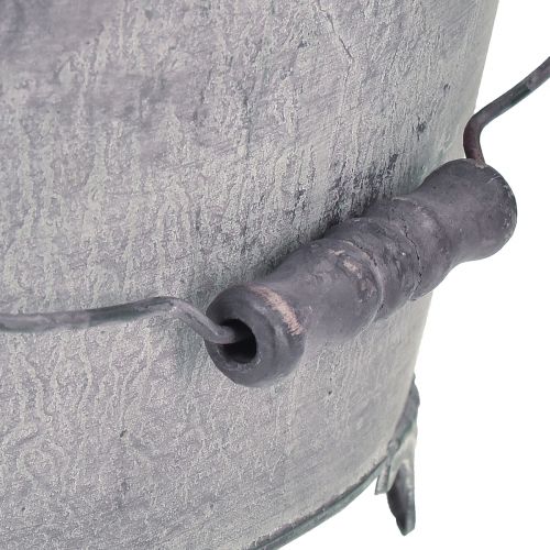 Floristik24 Pflanzwanne Übertopf Metall Blumentopf Lila Weiß H16,5cm