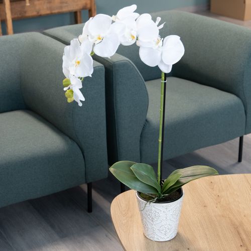 Artikel Kunstpflanze Orchidee täuschend echt für Büro und Wohnzimmer Dekoration 62cm