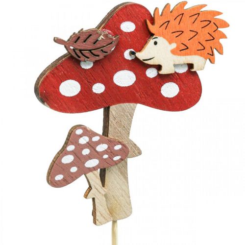 Artikel Blumenstecker Fliegenpilz Deko Igel Herbstdeko 8cm 12 St