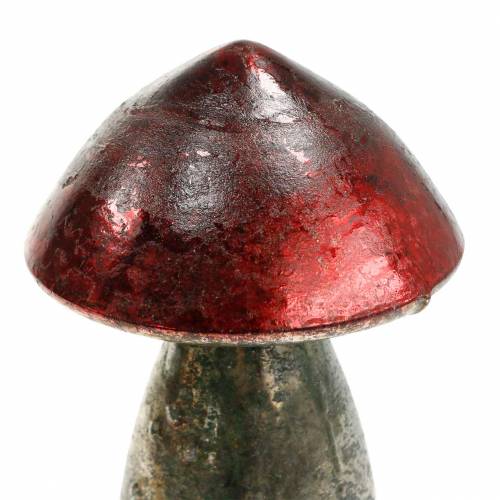 Floristik24 Deko-Pilz Dunkelrot Glas H13cm