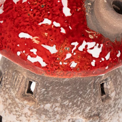 Pilzhaus 2er-Set Keramik 10cm rot-weiss mit Schornstein | Floristik24.ch