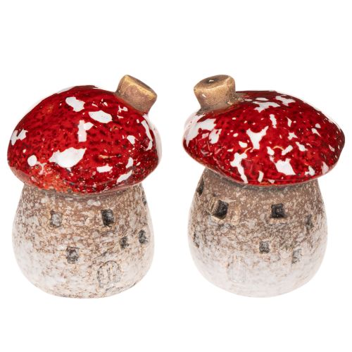 Pilzhaus Miniatur Deko Fliegenpilz Keramik 6 cm 2er-Set online kaufen | Floristik24.ch