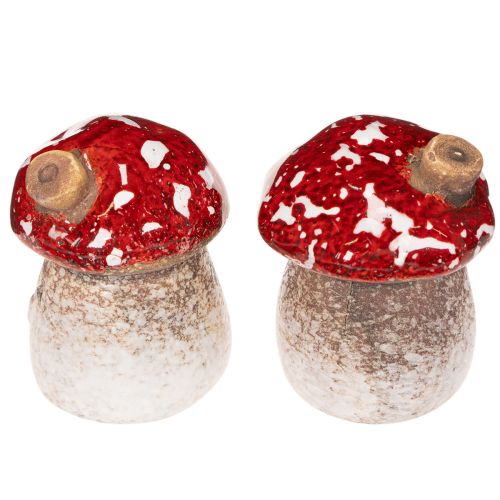 Pilzhaus Miniatur Deko Fliegenpilz Keramik 6 cm 2er-Set | Floristik24.ch