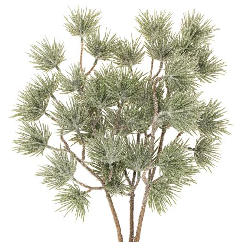 Künstlicher Tannenzweig 55cm aus Kunststoff, 3er-Set in Grün für Winterdekoration