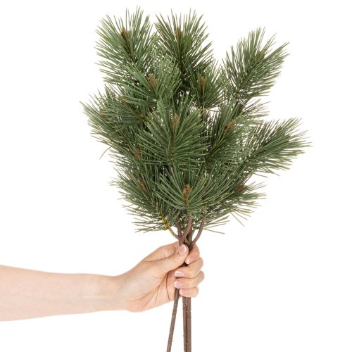 Künstlicher Kiefernzweig Grün 55cm Kunststoff 3 Stück | Floristik24.ch