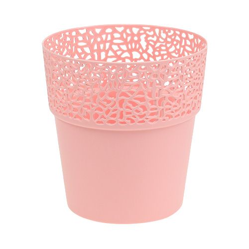 Floristik24 Plastik Übertopf Rosa Ø14,5cm H15,5cm 1 St