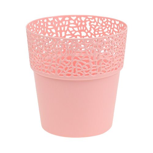 Floristik24 Plastik Übertopf Rosa Ø14,5cm H15,5cm 1St