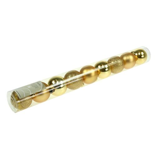 Floristik24 Plastikkugel Gold sort. Ø5cm 9St
