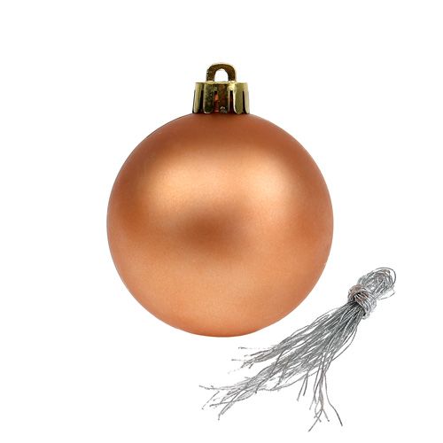 Floristik24 Plastikkugel mix in braun, kupfer Ø6cm 30St