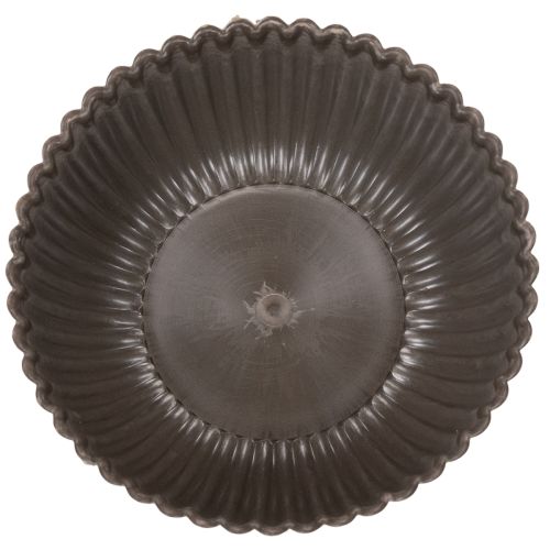 Runde Schale Kunststoff geriffelt anthrazit 15 cm 2er-Set | Floristik24.ch