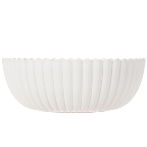 Schale geriffelt aus Kunststoff, 25 cm, Grau | Floristik24.ch