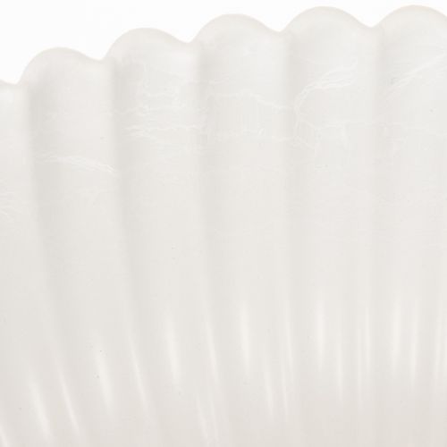 Schale geriffelt aus Kunststoff, 25 cm, Grau | Floristik24.ch