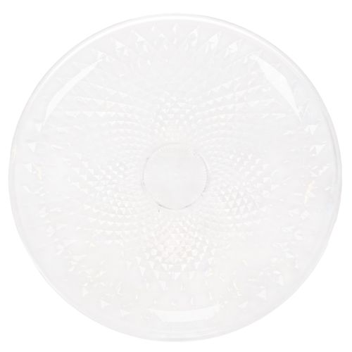 Dekoteller rund transparent mit Fuss 32 cm