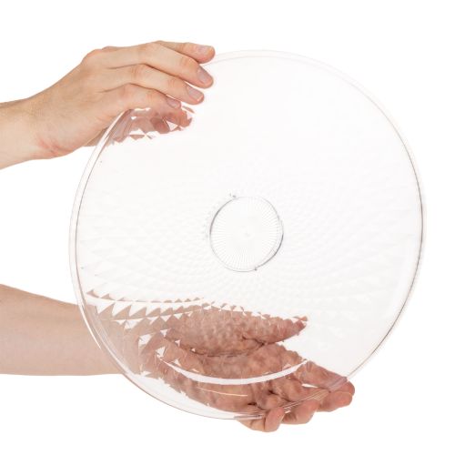 Dekoteller rund transparent mit Fuss 32 cm | Floristik24.ch