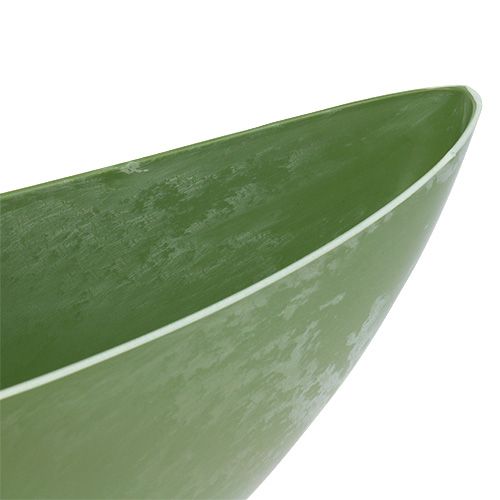 Floristik24 Plastikschiffchen Grün oval 39cm x 12,5cm H13cm, 1St