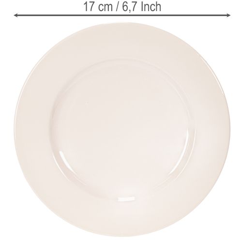 Teller rund Kunststoff 17 cm Apricot Dekoration 6er-Set | Floristik24.ch