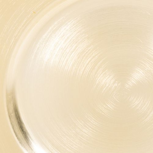 Kleiner Dekoteller aus Metall glänzend rund 17 cm goldfarben 6er-Set | Floristik24.ch