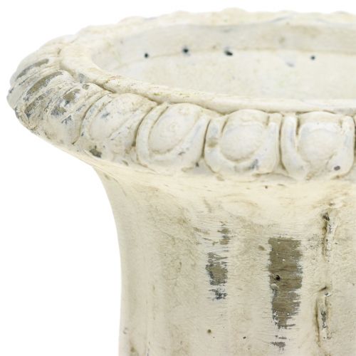 Floristik24 Pokal Antik Steinguss Crème Ø9cm H12cm 2St