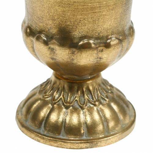 Floristik24 Pokal Antiker Look Golden Metall Ø9cm H12,5cm