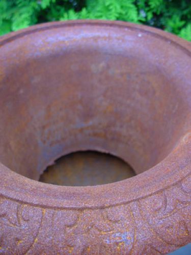 Floristik24 Pokal am Fuß, Ø 40 cm, rostig