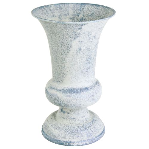 Artikel Pokalvase Antik Weiß Blau Kelch Blumenvase Ø17cm H24cm