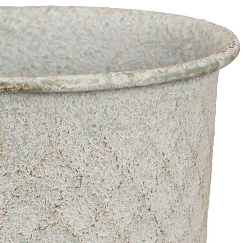 Artikel Pokalvase aus Metall Kelch Vintage Grau Nostalgie Deko Ø10cm H24cm