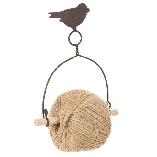 Bandhalter aus Metall und Holz mit Vogelmotiv – Höhe 19 cm – Shabby Chic – Rostoptik online kaufen | Floristik24.ch