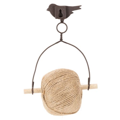 Bandhalter aus Metall und Holz mit Vogelmotiv – Höhe 19 cm – Shabby Chic – Rostoptik | Floristik24.ch