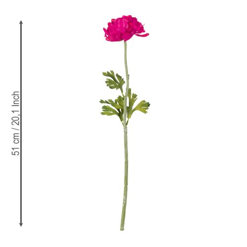 Artikel Kunst Ranunkel als Einzelblume für zeitlose und vielseitige Raumgestaltung 51cm 3St