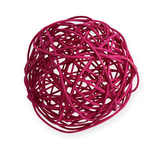 Floristik24 Rattankugel Ø10cm Fuchsia 10St
