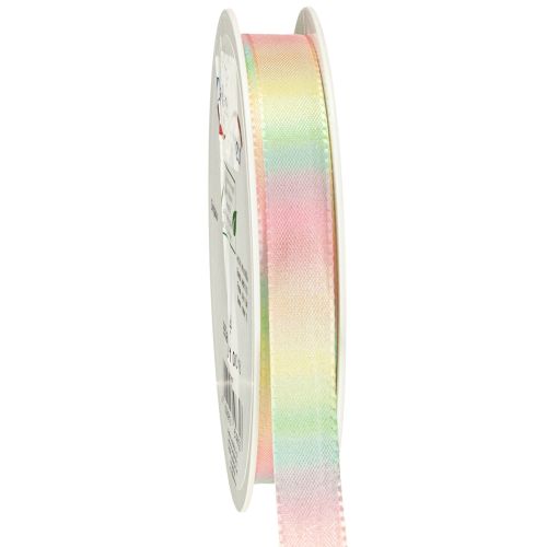 Floristik24 Regenbogen Band Pastell Dekoband Geschenkband 15mm 18m