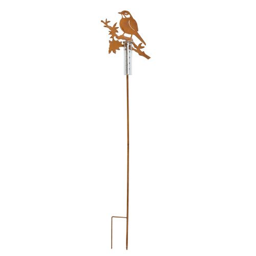 Floristik24 Regenmesser Garten Stecker Rost Vogel 23x7,5x110cm