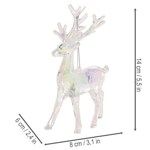 Rentier Anhänger Acryl 14cm 4er-Set für Weihnachtsdekoration | Floristik24.ch