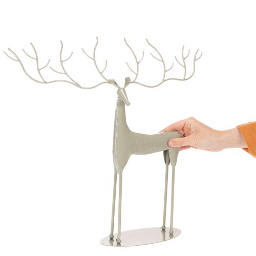 Deko-Hirsch-Skulptur Metall mintgrün 45 cm hoch für Innen | Floristik24.ch