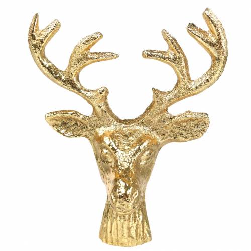 Weihnachtsdeko Hirschkopf Metall Golden 6,8cm 6St