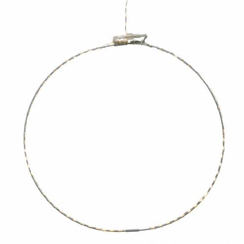 Floristik24 Ring mit Micro LED Ø38cm Warmweiß 125L Weiß Für außen und innen