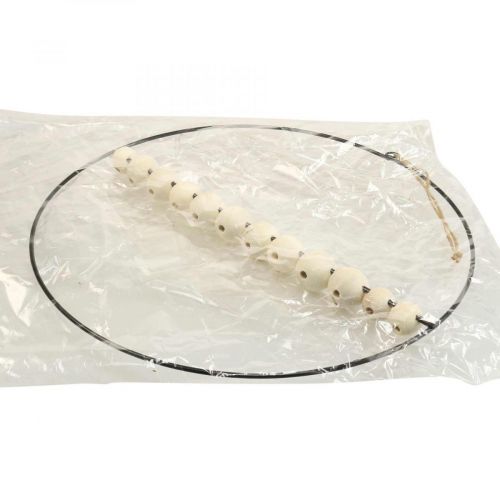 Artikel Dekoring Metall Holzperlen Ø30cm Schwarz Weiß Natur 4er Set