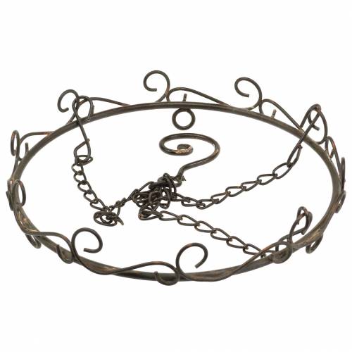 Artikel Dekoring mit Haken zum Hängen Rostbraun Ø20,5cm