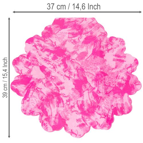 Runde Blumenmanschette aus Kunststoff 38 cm Pink | Floristik24.ch