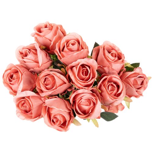 Künstliche Rose im Bund, 62 cm, 12 Stiele, Rosa | Floristik24.ch