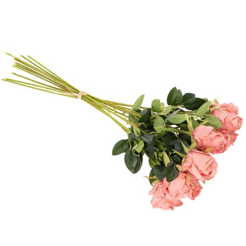 Künstliche Rose im Bund, 62 cm, 12 Stiele, Rosa | Floristik24.ch