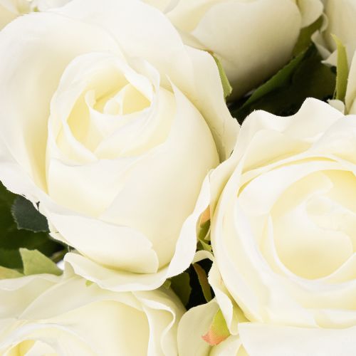 Künstliche Rosen Weiss mit langem Stiel 62 cm im 12er-Set | Floristik24.ch