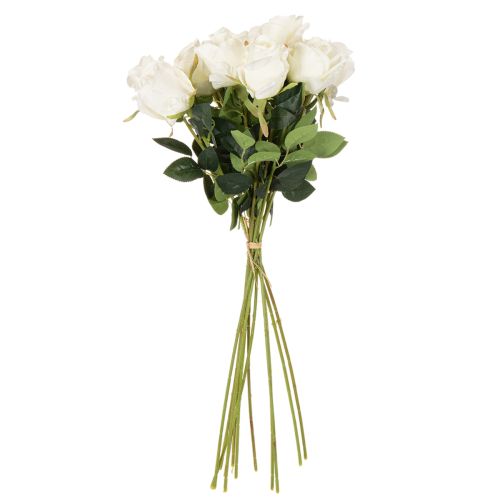 Künstliche Rosen Weiss mit langem Stiel 62 cm im 12er-Set | Floristik24.ch
