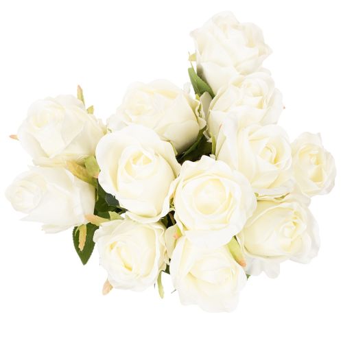 Künstliche Rosen Weiss mit langem Stiel 62 cm im 12er-Set | Floristik24.ch