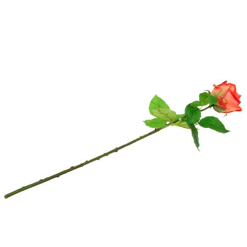 Floristik24 Rose Kunstblume Lachs 67,5cm