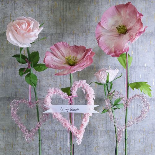 Artikel Kunstblume Rose zum Dekorieren für Wohnräume und Hochzeiten 92cm