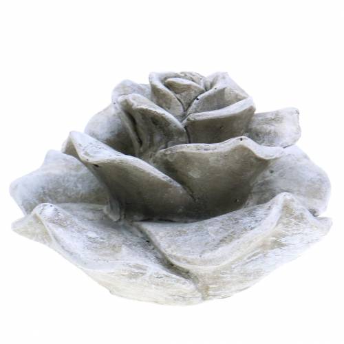 Floristik24 Deko Rose Grau Ø9,3cm